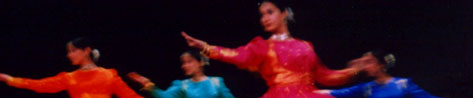 kathak dancer on a black background